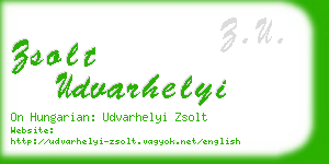 zsolt udvarhelyi business card